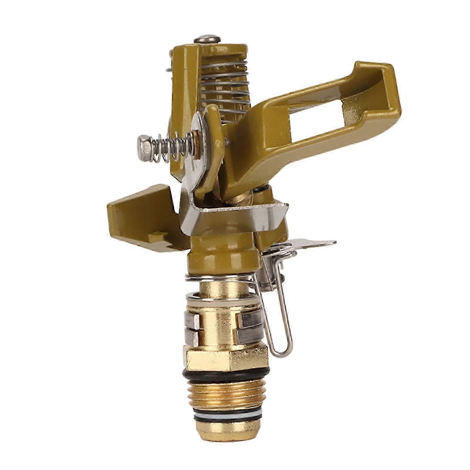 Sprinkler Head G1/2 Male Thread 360 Degree Automatic Rotation for Lawn Garden Patio Watering 15m Range Replacement