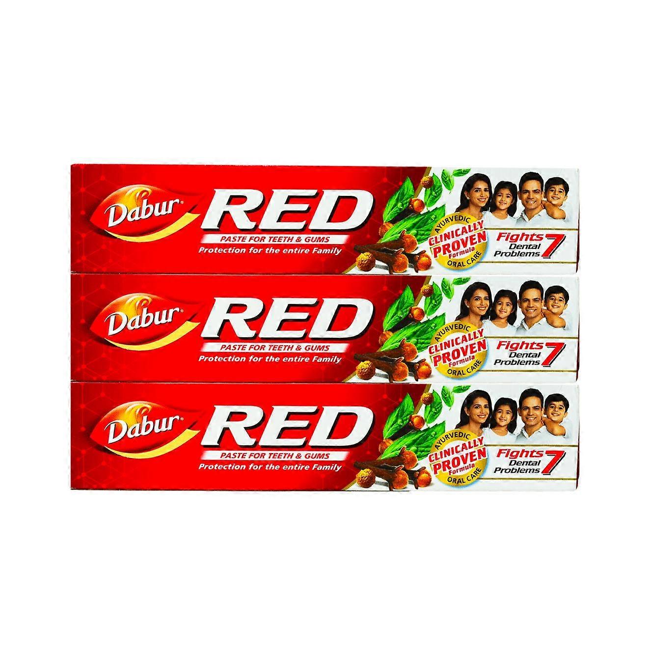 Red toothpaste set (3 x 100 g), Red Toothpaste Set, Dabur