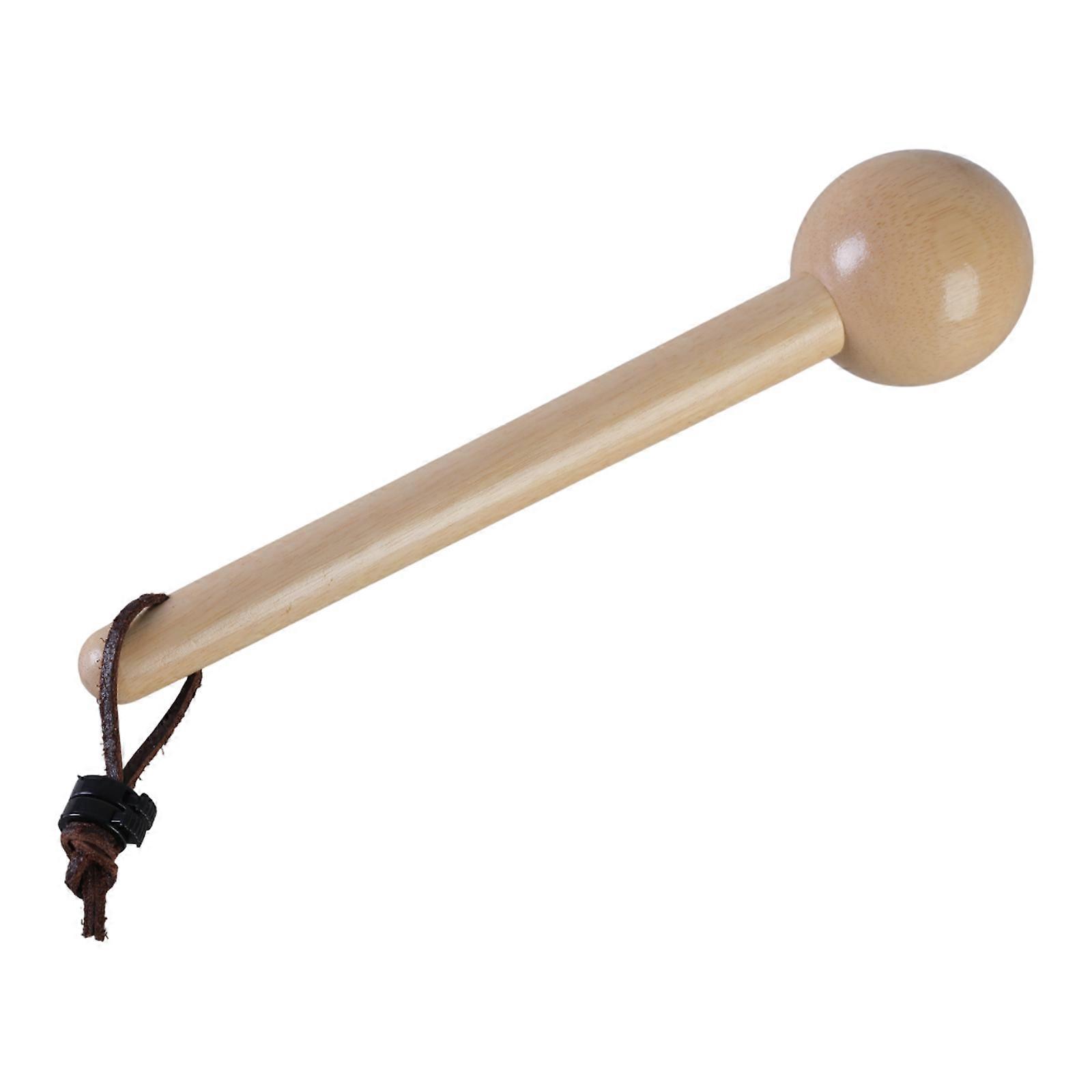 Maillet en bois d'hévéa de 31 cm, idéal pour l'entraînement et les loisirs, avec une surface lisse. Multicolore et pratique.