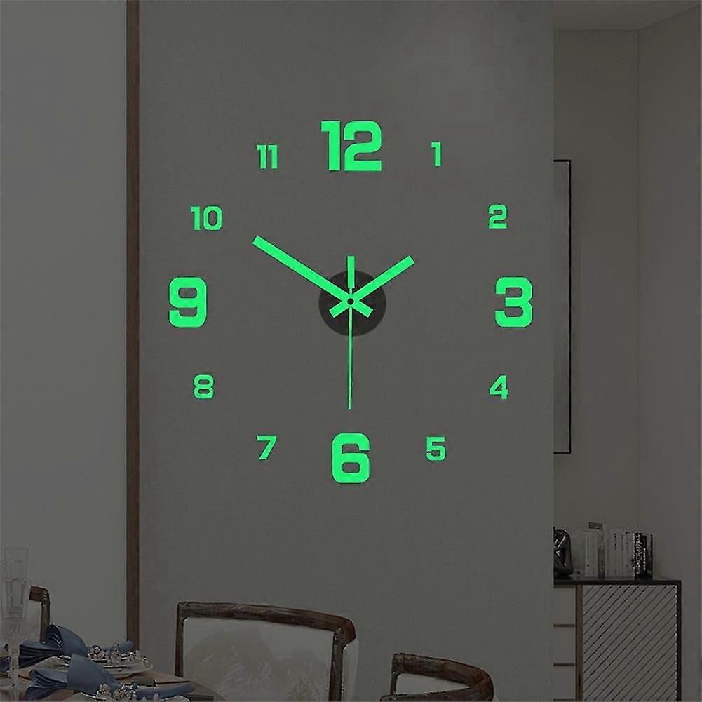 3d Diy Extra Large Luxury Mirror Wall Sticker Clock Home Decor Hot