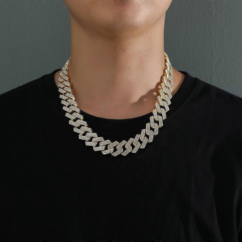 Cuban Link Chain - 20mm - Cubic Zirconia - Silver - Various Lengths