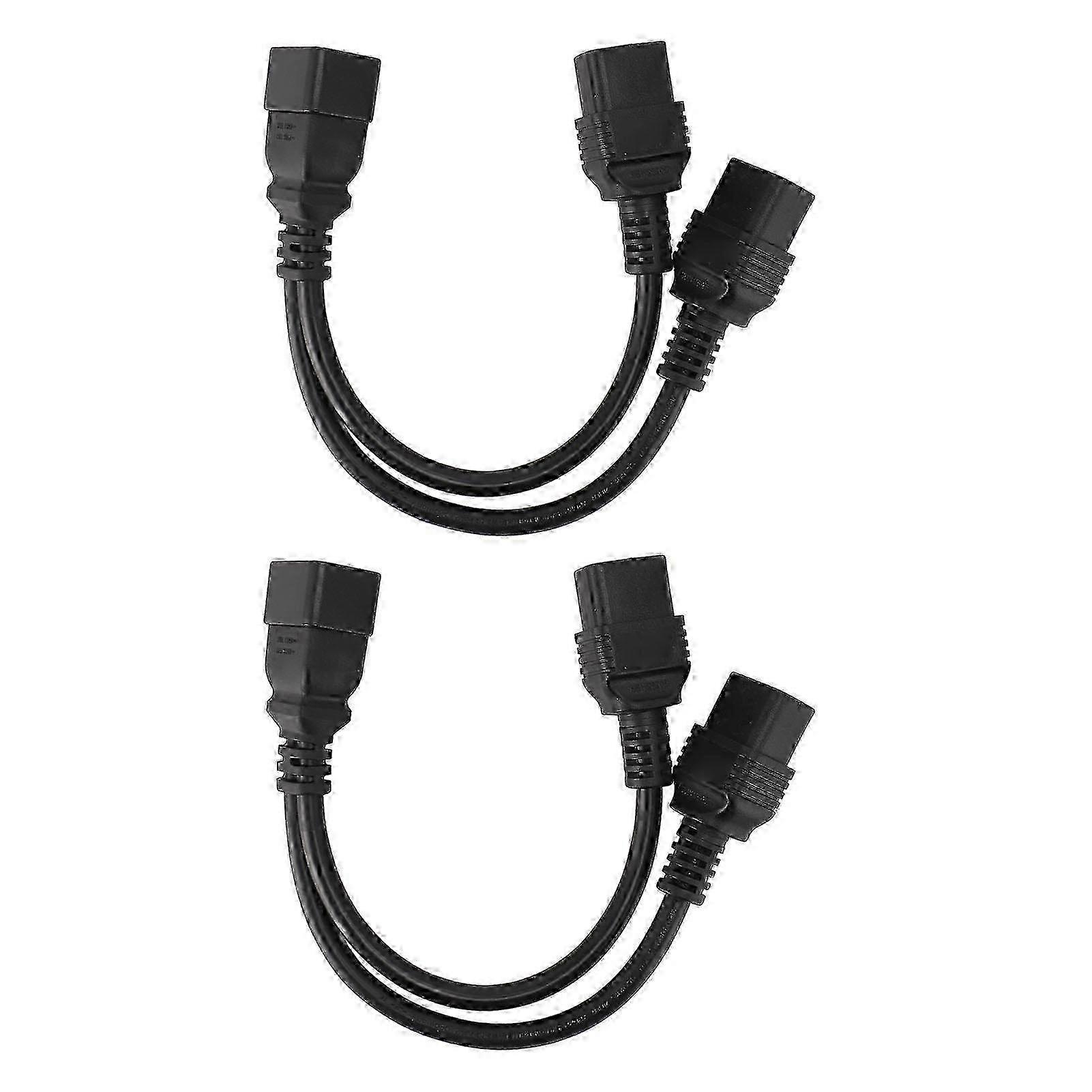 Dual IEC320 C19 Female to IEC320 C20 Male Power Cord Y Type Splitter IEC320 C19 to C20 Splitter Power Extension Cable 20A 16A 2025