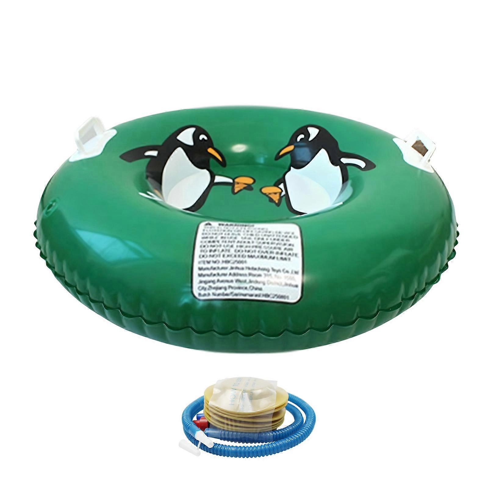 Multipurpose Winter Snow Tube Foldable Inflatable Sleds Enhances Frictions Base Space Saving Foldable Structure  B