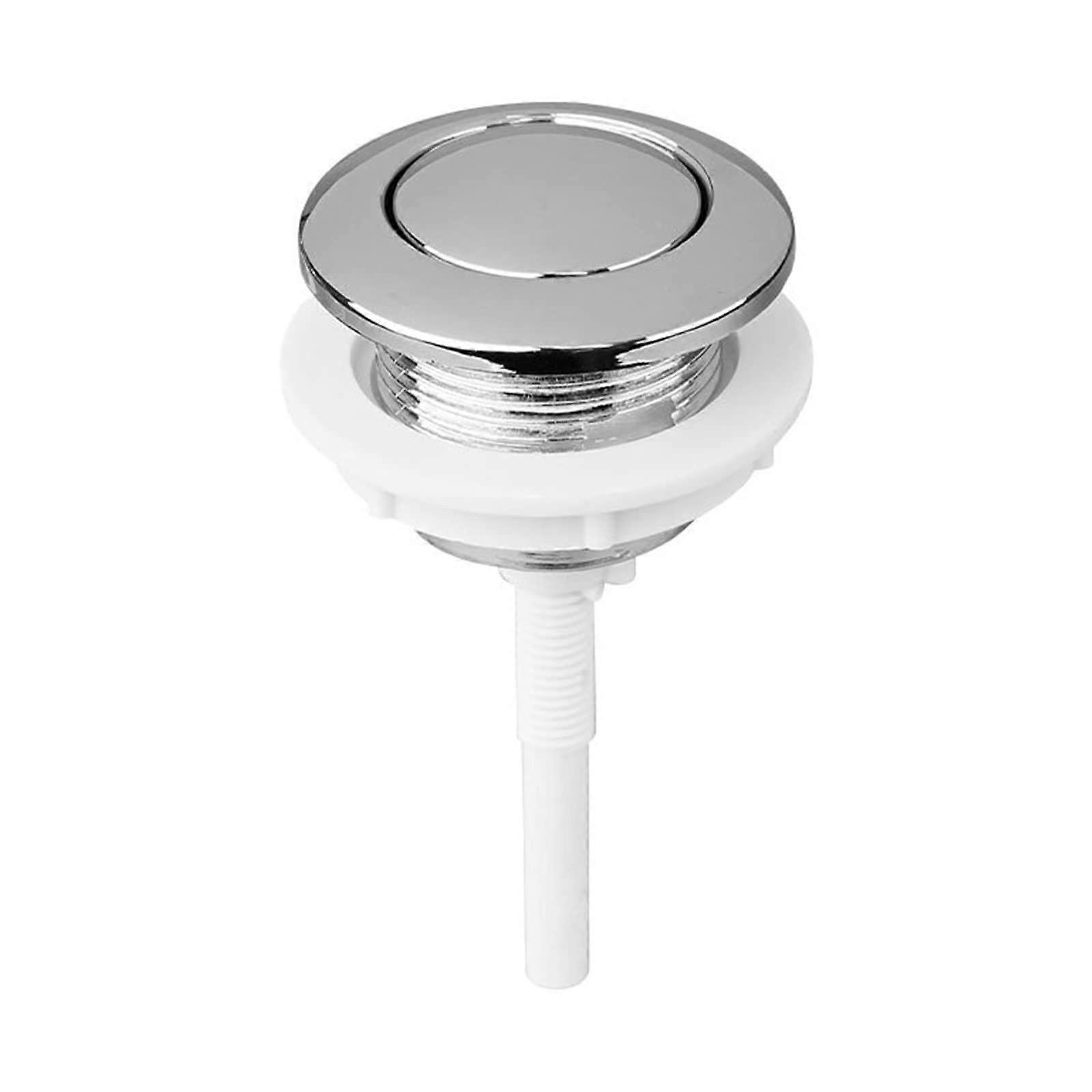 Toilet Button Flush Replacement 38mm Single Push Button Compatible with Closestool Accessories White Color