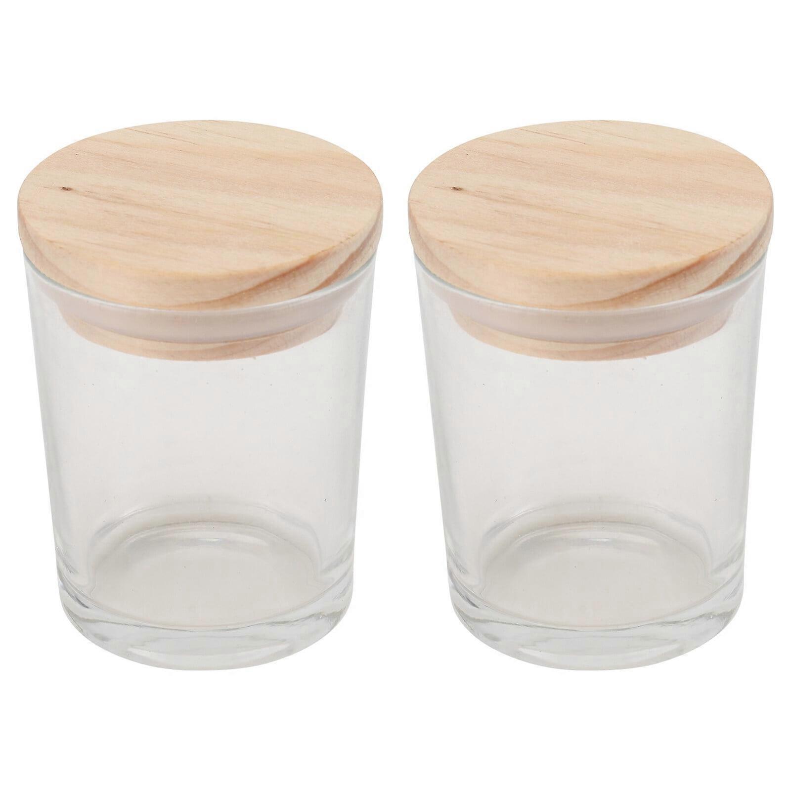 2PCS Empty Candle Cup Simple DIY Candle Container Glass Aromatherapy Bottle