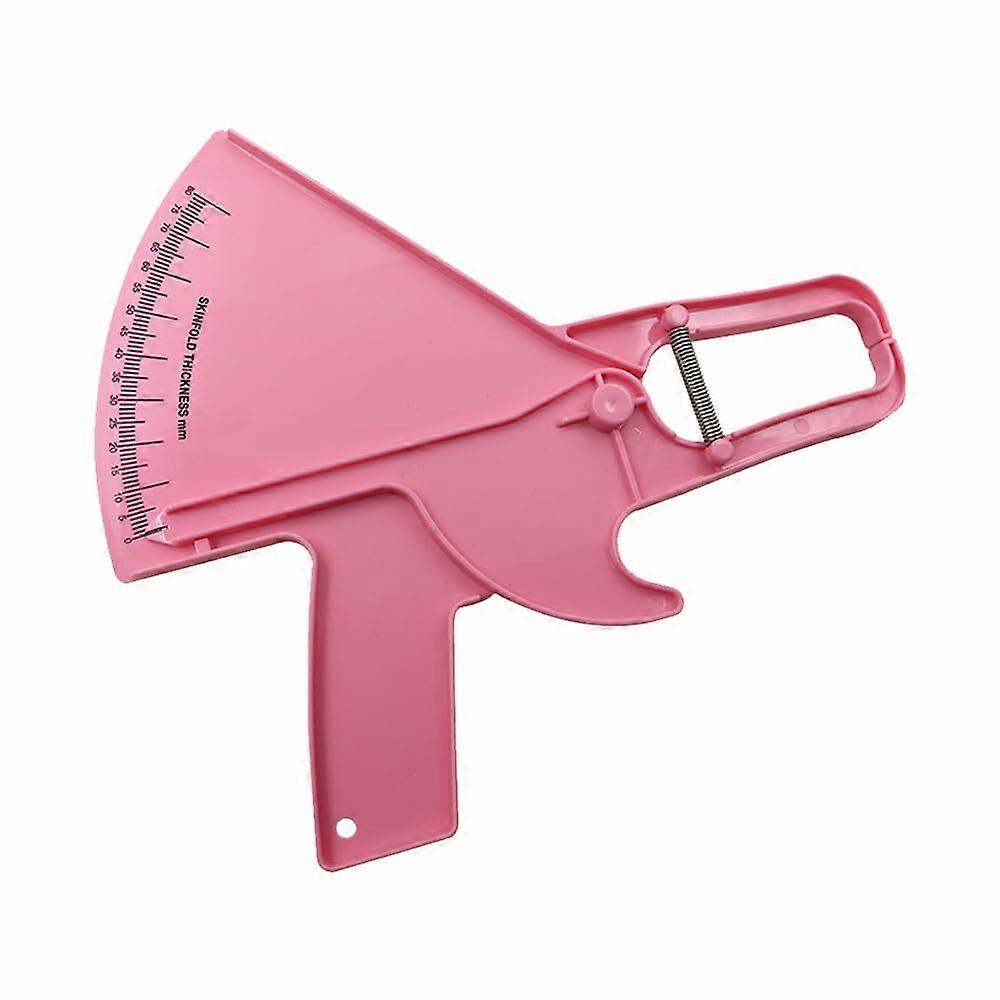 Body Fat Caliper 080mm Slim Guide with Spring Mechanism for Accurate Skinfold Measurement and Fitness Tracking Pink