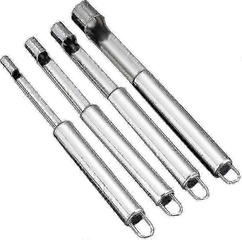 4-Piece Silver Stainless Steel Apple And Pear Corer Set