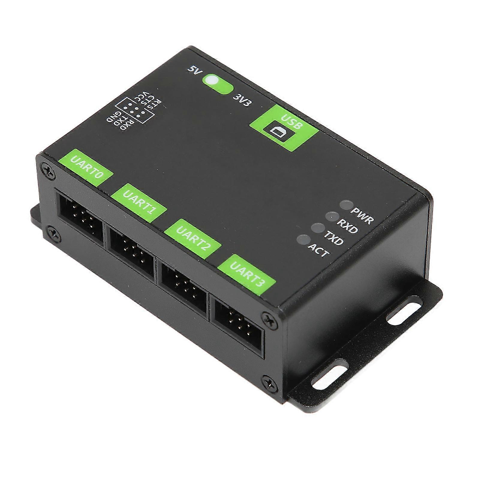 USB-zu-UART-Adapter-Aluminiumlegierungsgehäuse USB-ZU-4-Kanal-TTL-UART-Universal-Seriell-Kommunikationsadapter in Industriequalität