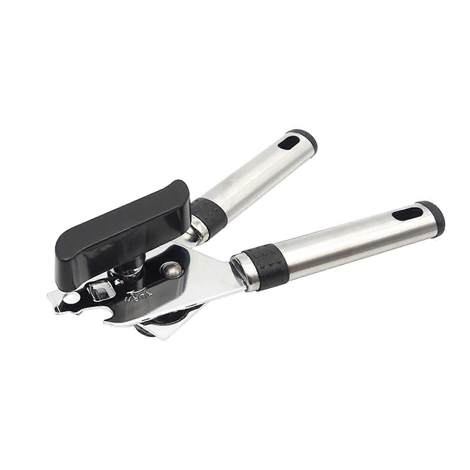 Federra Stainless Steel Can Opener, Multi-Function, Heavy Duty, Smooth Edge, Manual Hand Held, Easy Pull, Beer Opener