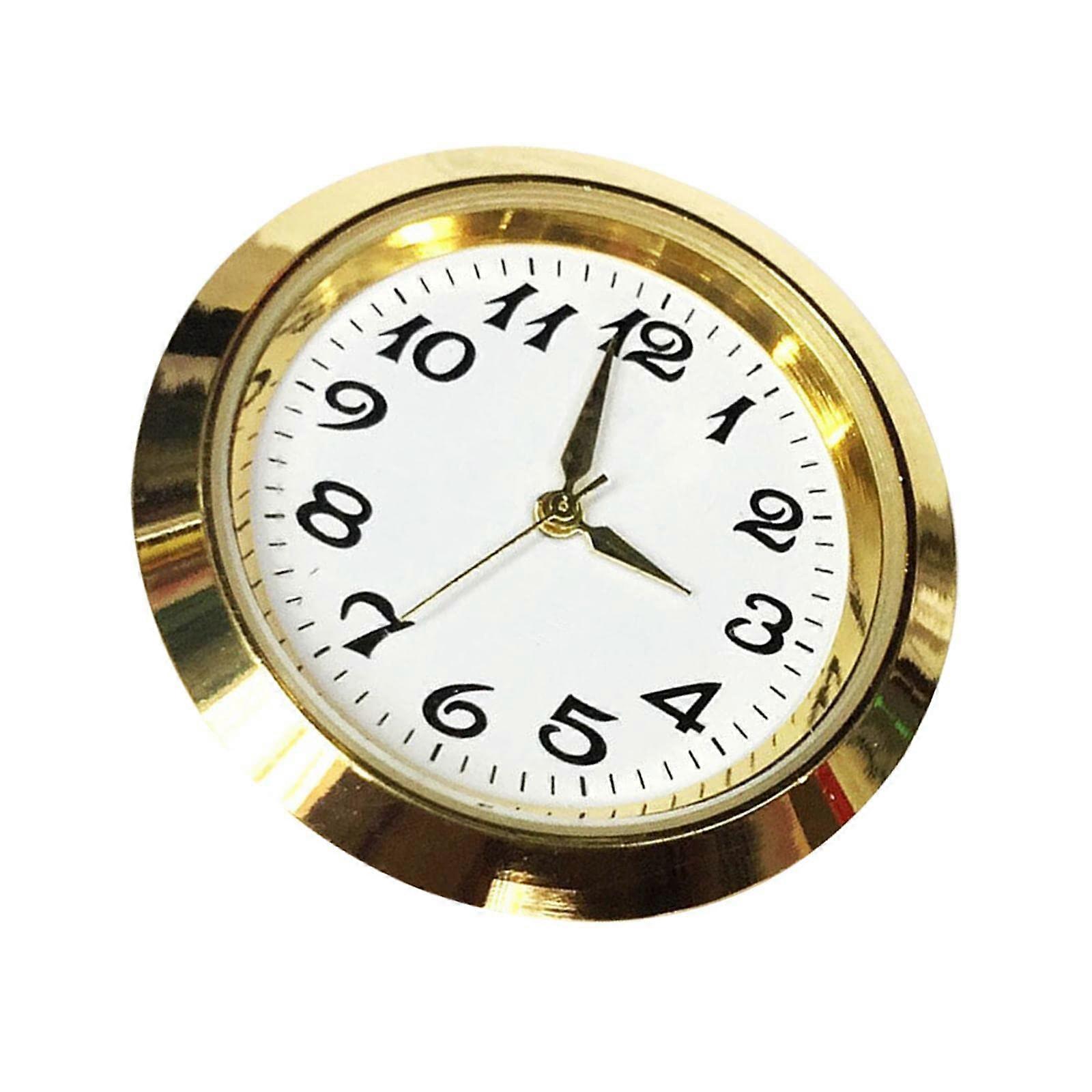 Clock Insert for 13/8 Inch Hole with Aureate Finish, School Classroom Timepiece  Replacement