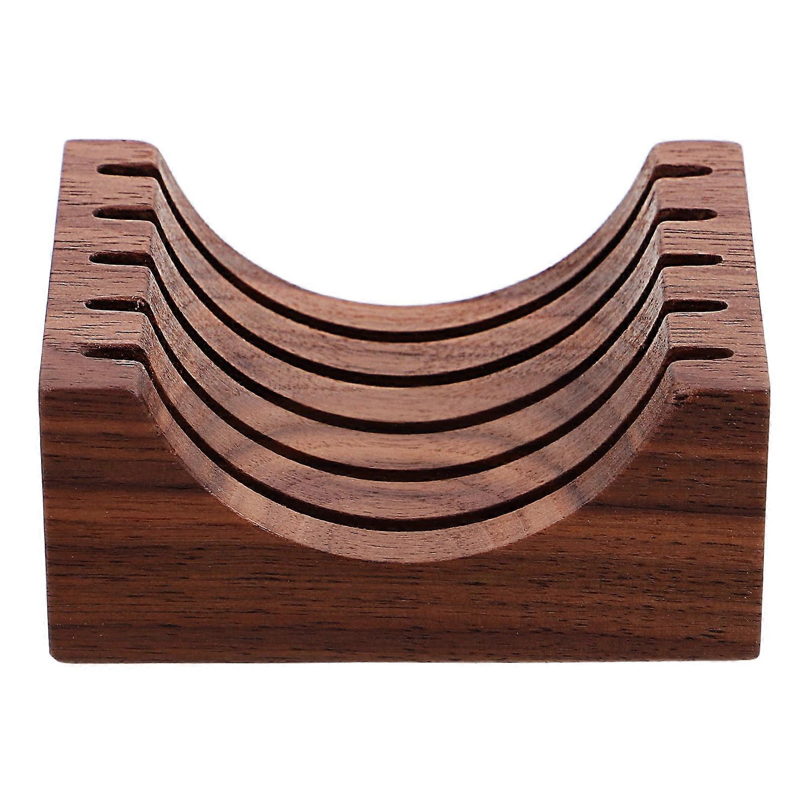 Coffee Filter Holder Wooden Base for Water Distribution Puck Screen