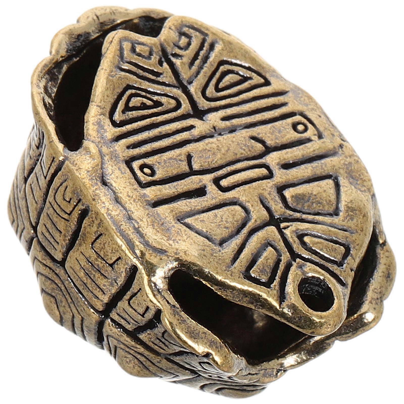 Brass Turtle Shell Keychain Pendant for Decoration Featuring Hanging Charm