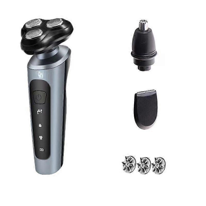 Electric Shaver for Men 3 in 1 Waterproof Rechargeable Rotary Razor Wet Dry USB Grooming Kit