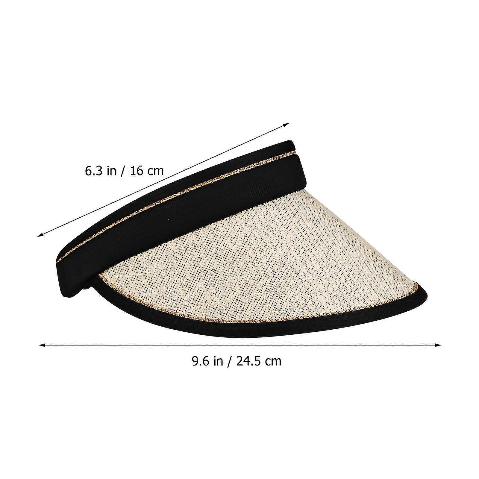 Güneş Siperliği Şapka Katlanabilir Plaj Şapkası Geniş Kenarlı Hasır Şapka Spor Güneş Şapkası At Kuyruğu Şapka Yaz Hasır Şapka