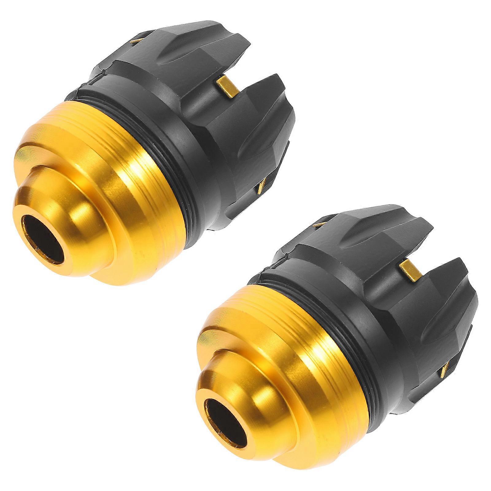 Front Fork Frame Slider 10 Pcs Crash Protection Tool For Motorcycle Enthusiasts In Golden Color And Sturdy Material