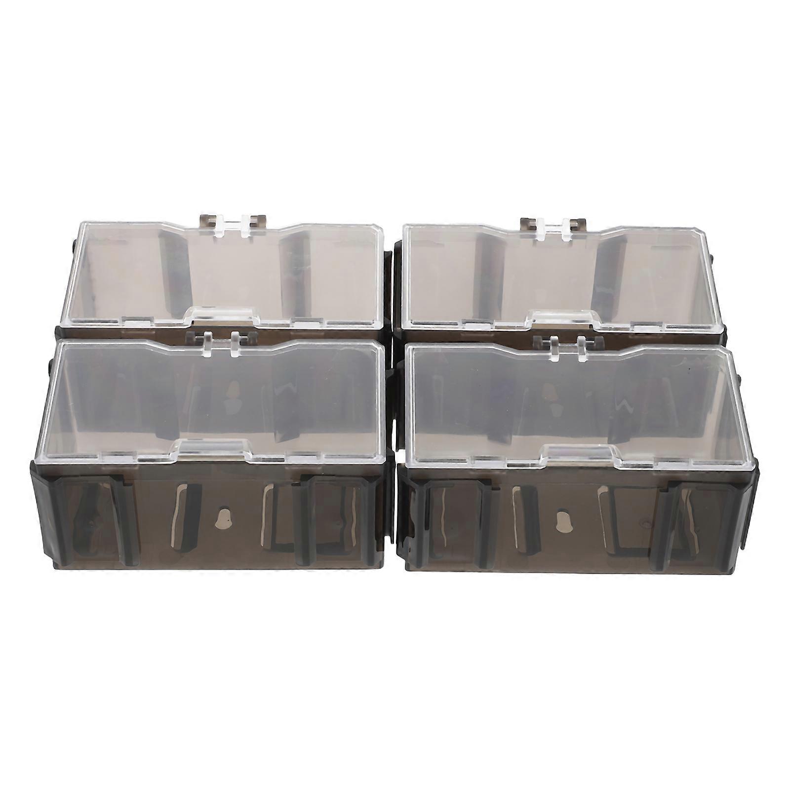 Figurine Display Case Plastic Storage Box for Collection 16Pcs