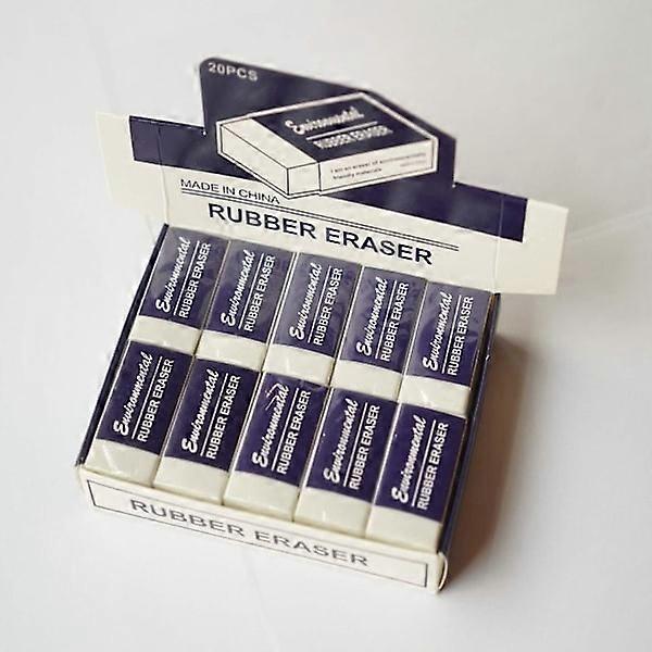 20-pack erasers, high-quality rubber erasers (white)