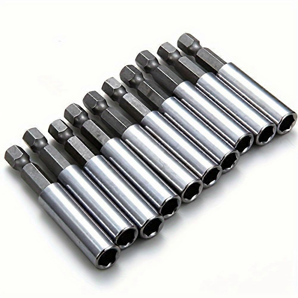 10pcs Magnetic Extension Socket Drill Bit Holder 1/4" Hex Power Tools