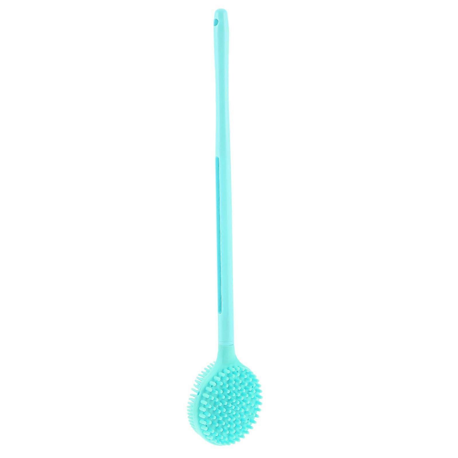 Silicone Back Scrubber with Long Handle Soft Bristles for Gentle Deep Exfoliation and Skin Care