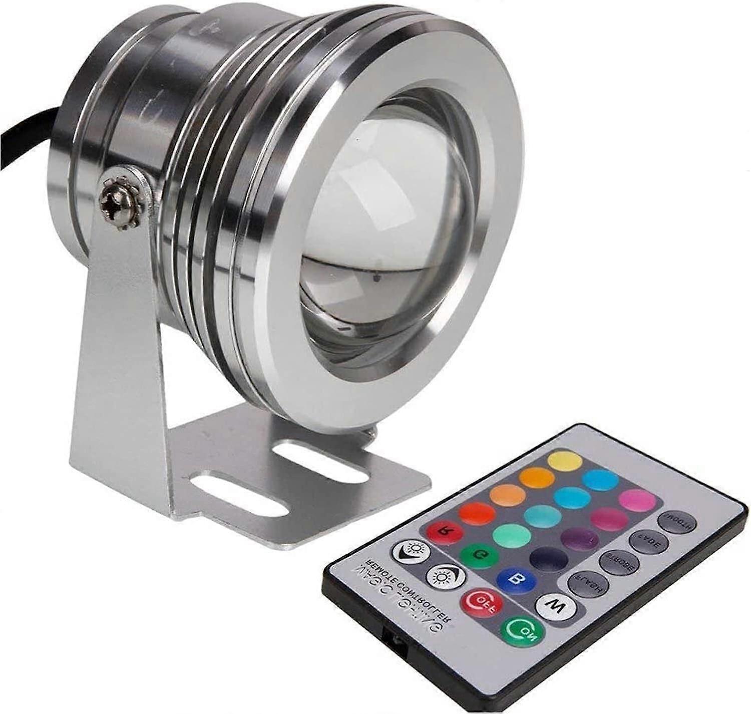 LED Underwater Pond Light RGB IP68 Waterproof 12V with Remote Control Adjustable Spotlight