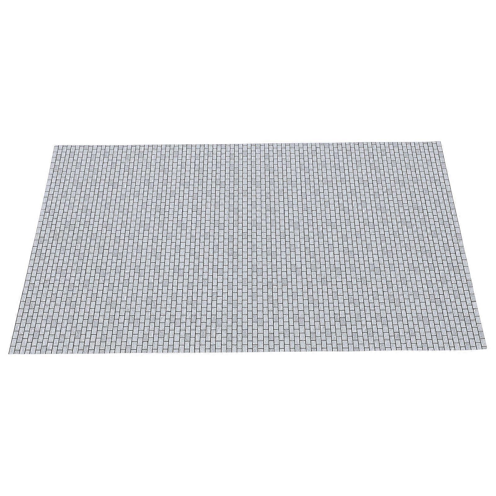 ABS Miniature Simulation Brick Model for DIY Dollhouse Walls 1 Sheet Grey