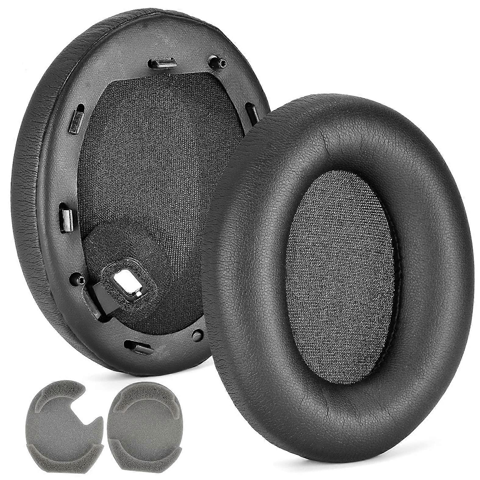 Replacement Earpads Noise Isolation Memory Foam Protein Leather Black Cushions for Sony WH1000XM4