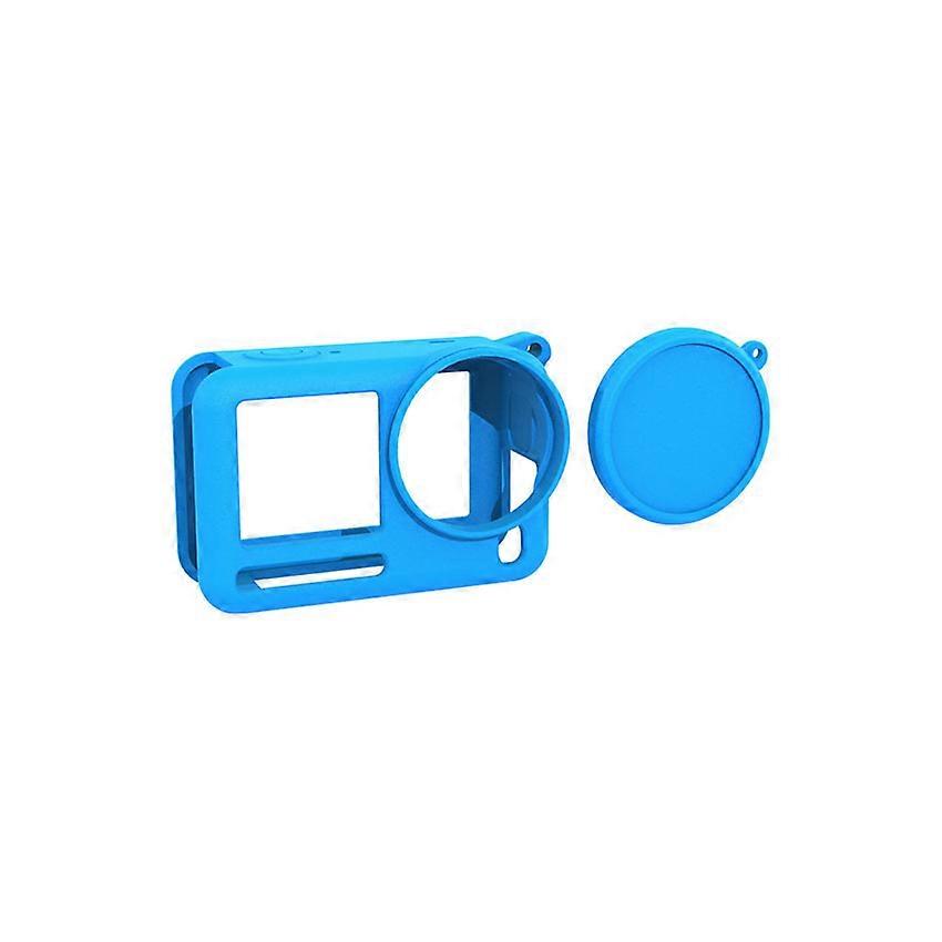 Silicone Protective Cover Case for DJI Action 6 Action Camera - Shockproof and Scratch-Resistant Accessory Blue