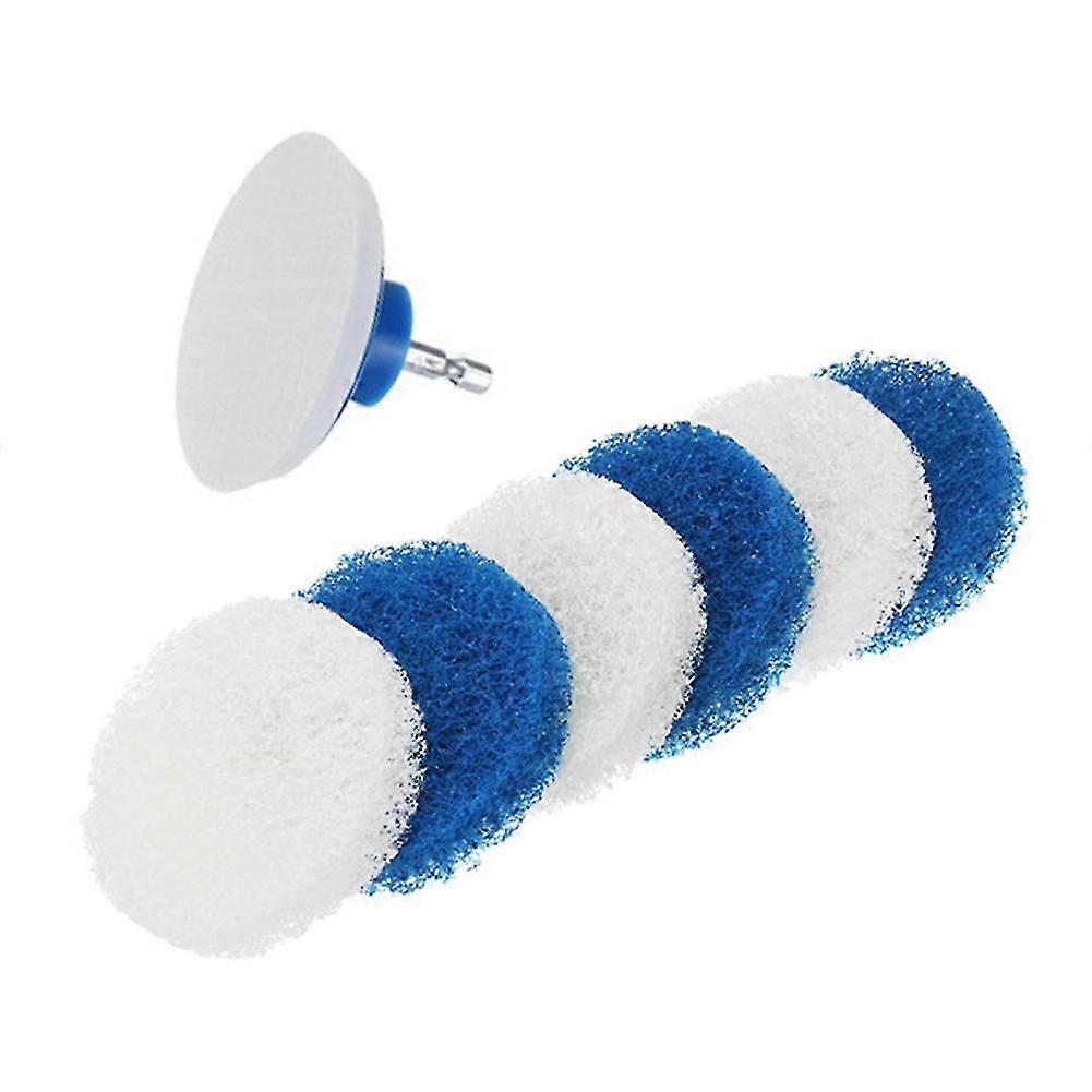 7pcs Cleaning Scouring Scrubber Backing Pad Electric Drill Brush Accessories Set