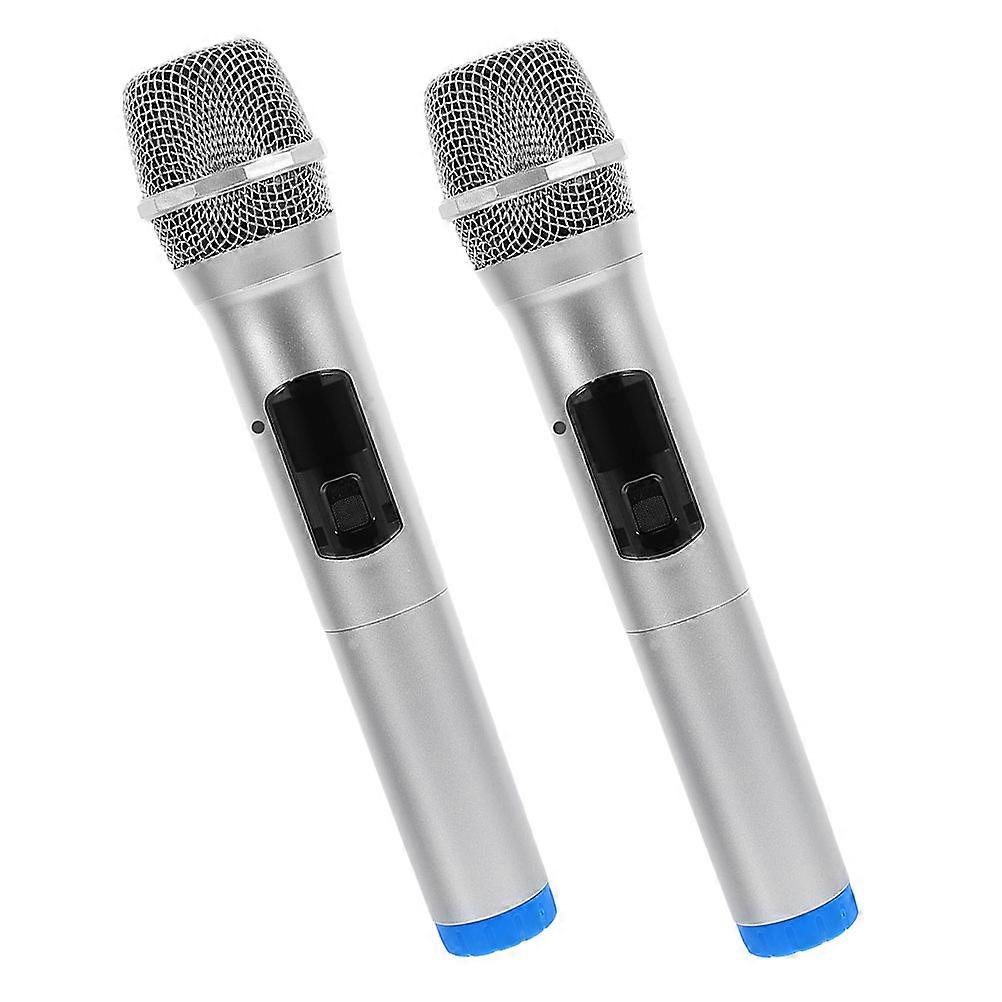 Fake Microphone Plastic Prop for Decor 2Pcs Kids Stage Performance