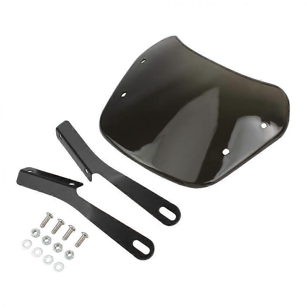 Motorcycle Windshield Retro 57 Inch Black Cruiser Screen with Wind Resistance Reduction