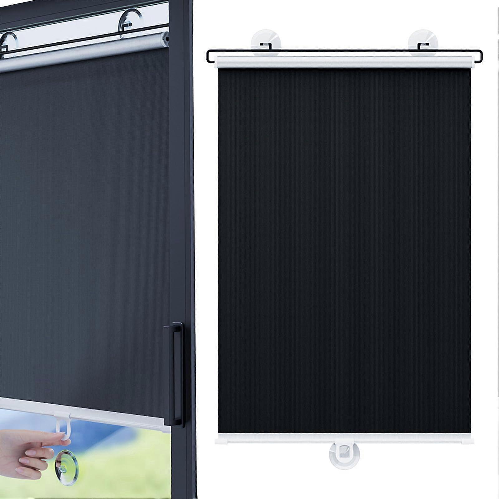 Car Windshield Sun Shade Roller Blind with UV Block Titanium Layer and Suction Cups 40x60cm