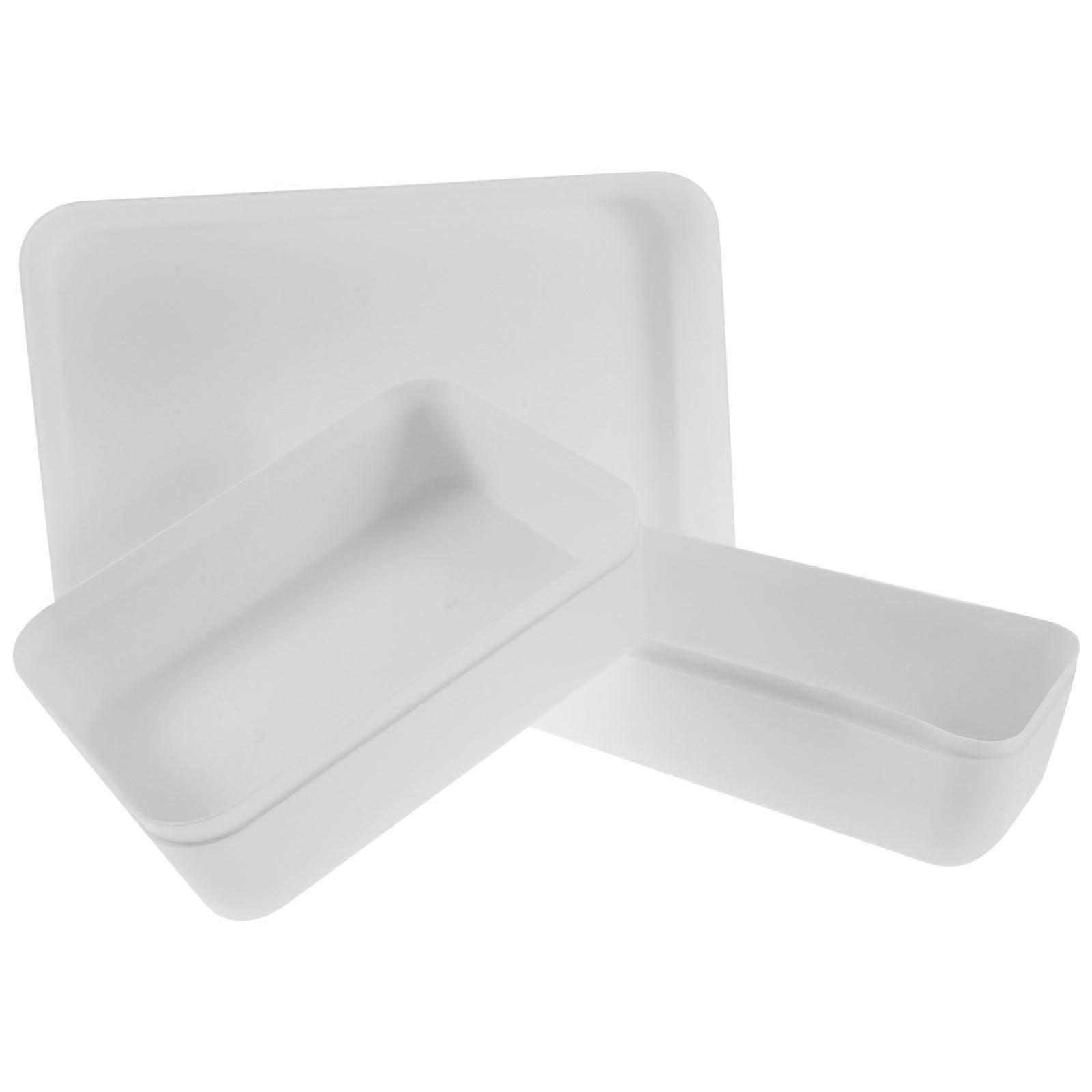 Plastic Desk Drawer Organizer Boxes for Storage 6Pcs White PP Material