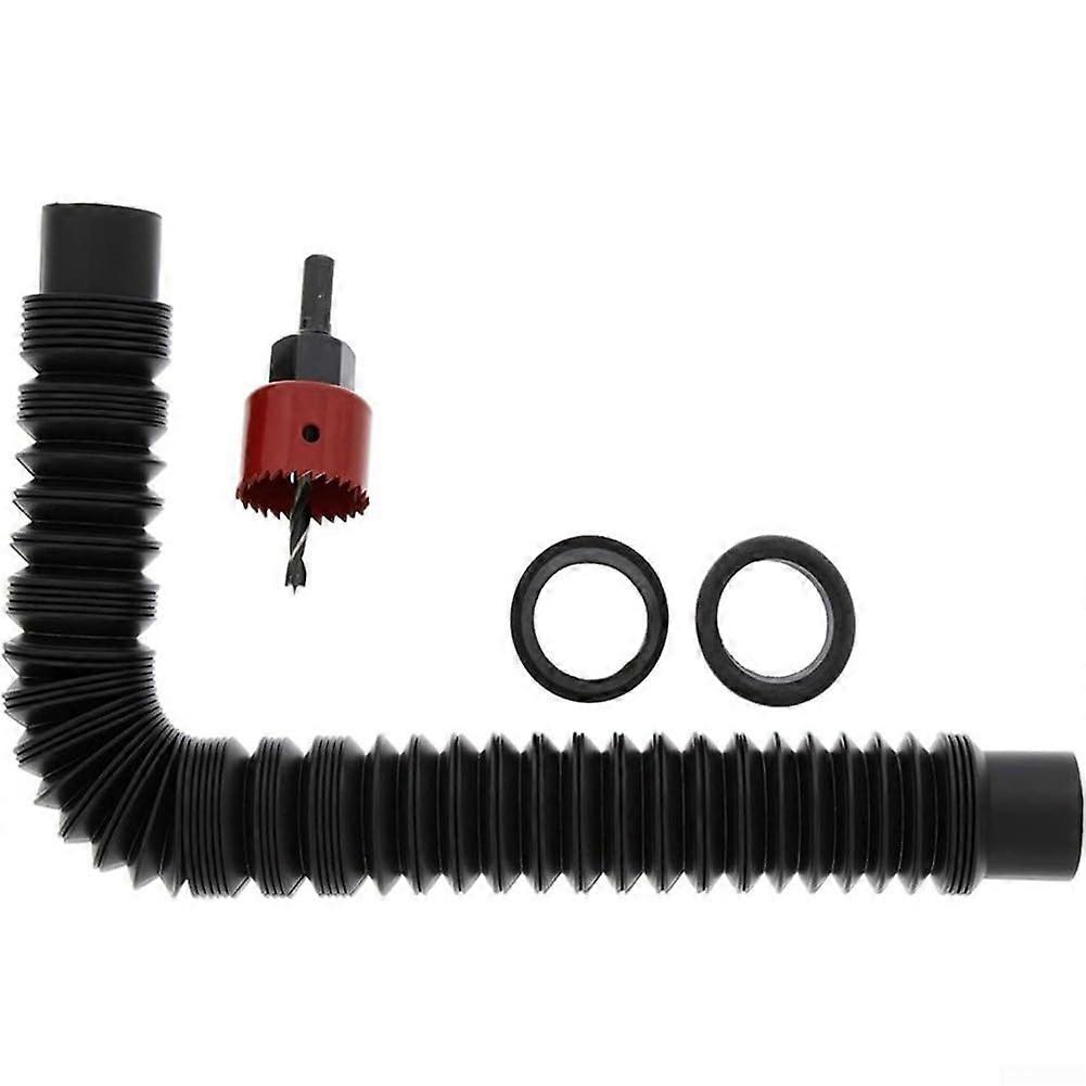 Rain Barrel Connector Kit Adjustable Length with Drill Bit for Rainwater Collection System Expansion