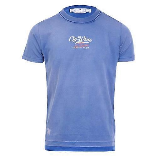 Off White Mens Wave Raw Slim T-Shirt