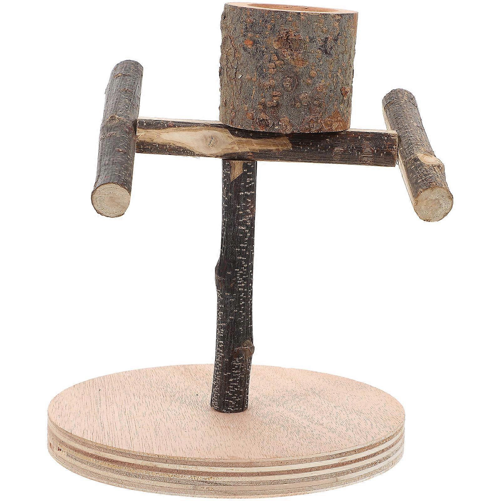 Tabletop Bird Perch Bird Training Stand Floor Use Wide and Smooth Base 1Pcs