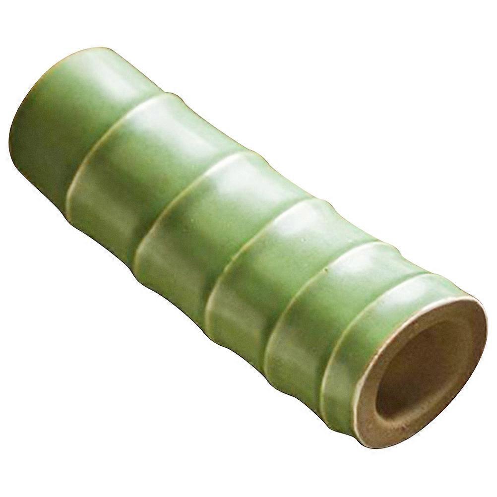 Green Ceramic Flower Arrangement Vase for Office Decor