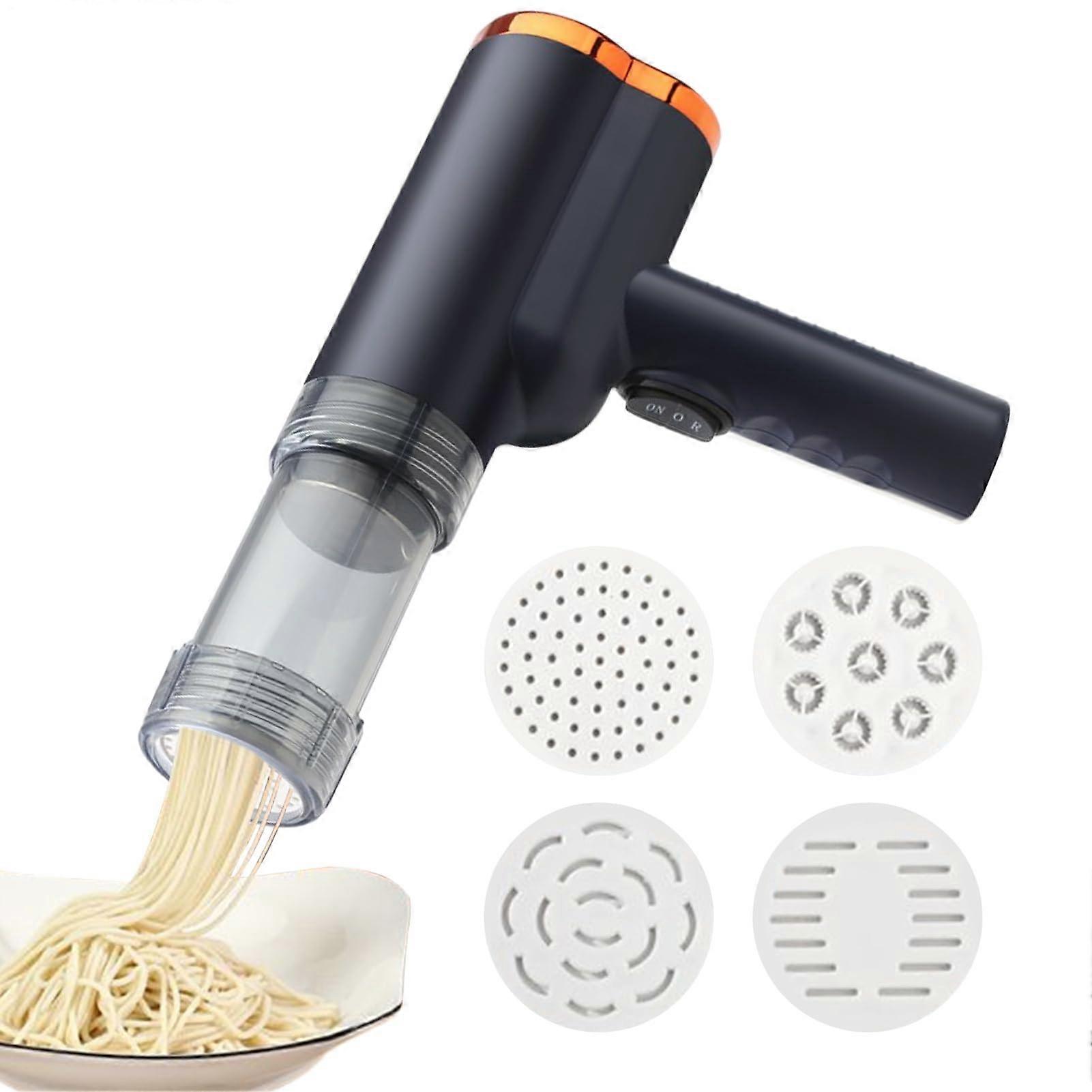 Electric Pasta Maker with 5 Molds, Rechargeable Cordless Noodle Maker for Home Kitchen