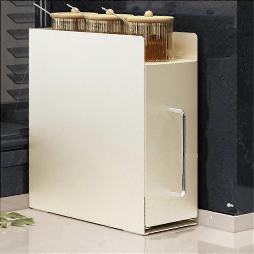 Spice Rack Organizer Slim Metal Pull Out Design for Kitchen Countertop and Small Spaces White