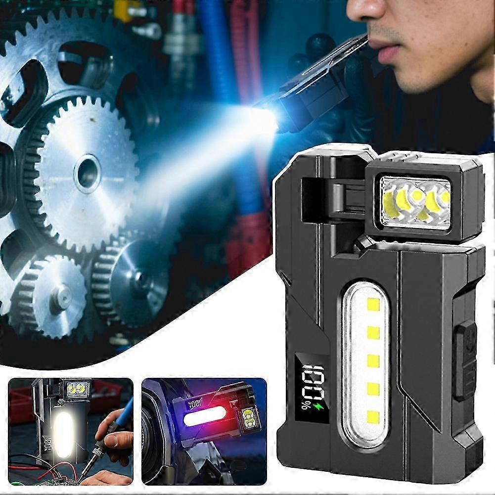 EDC Flashlight Portable Mini Flashlights with Magnets for Emergency 2pcs