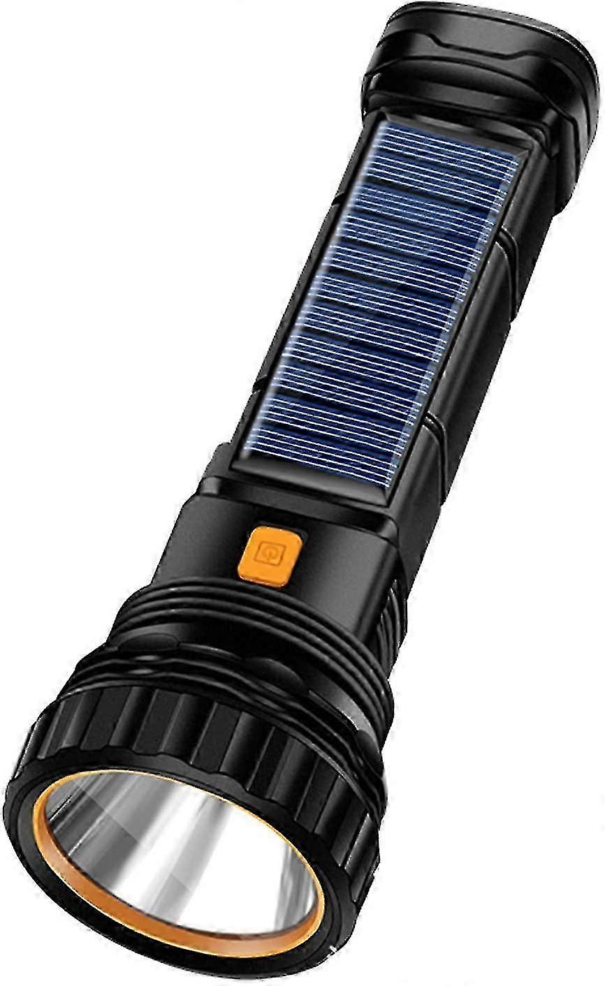 2025 Solar/Rechargeable Multi Function 1000 Lumens LED Flashlight,With Emergency Strobe Light