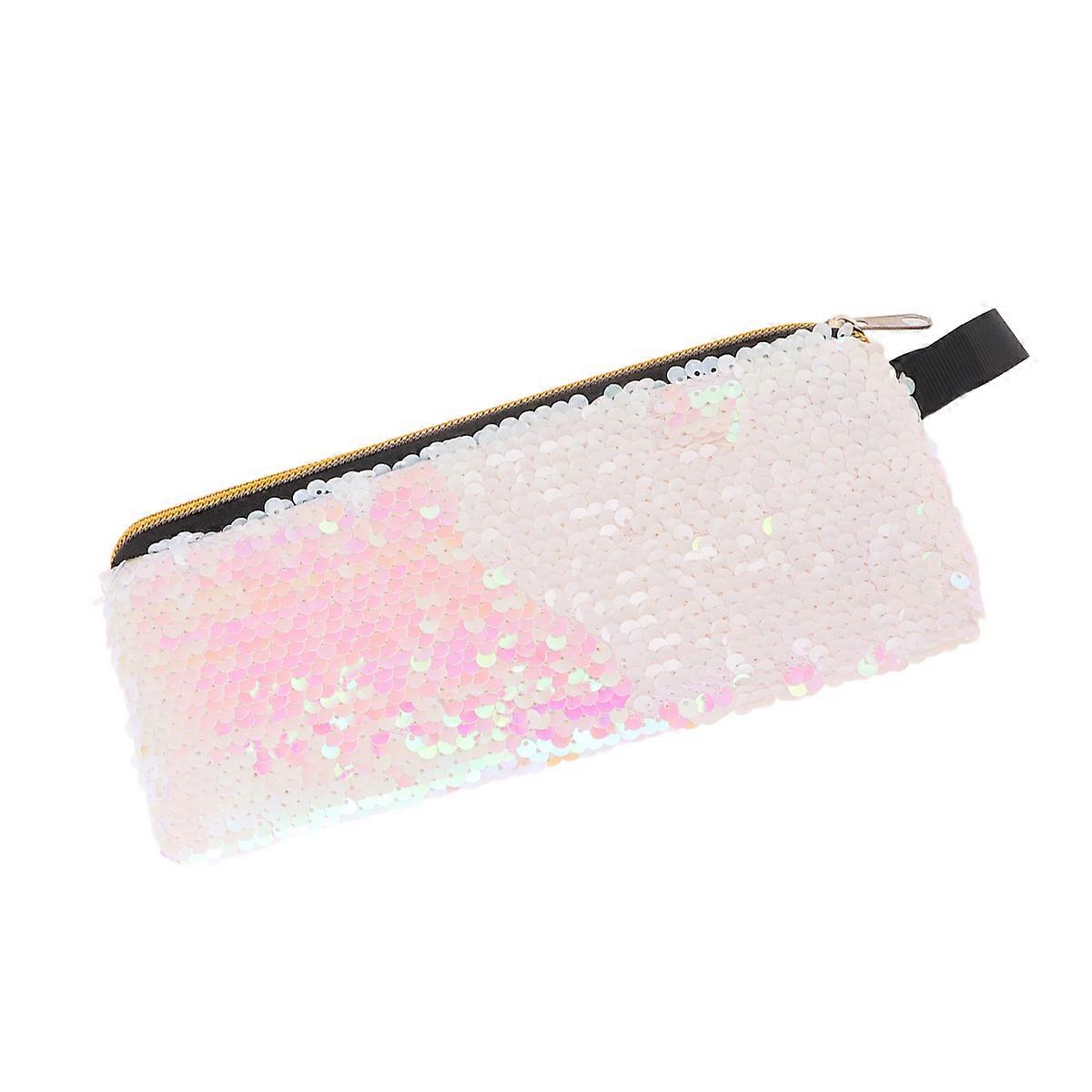 Pencil Bags Sequins Zipper Storage Pouch Handheld Pen Case