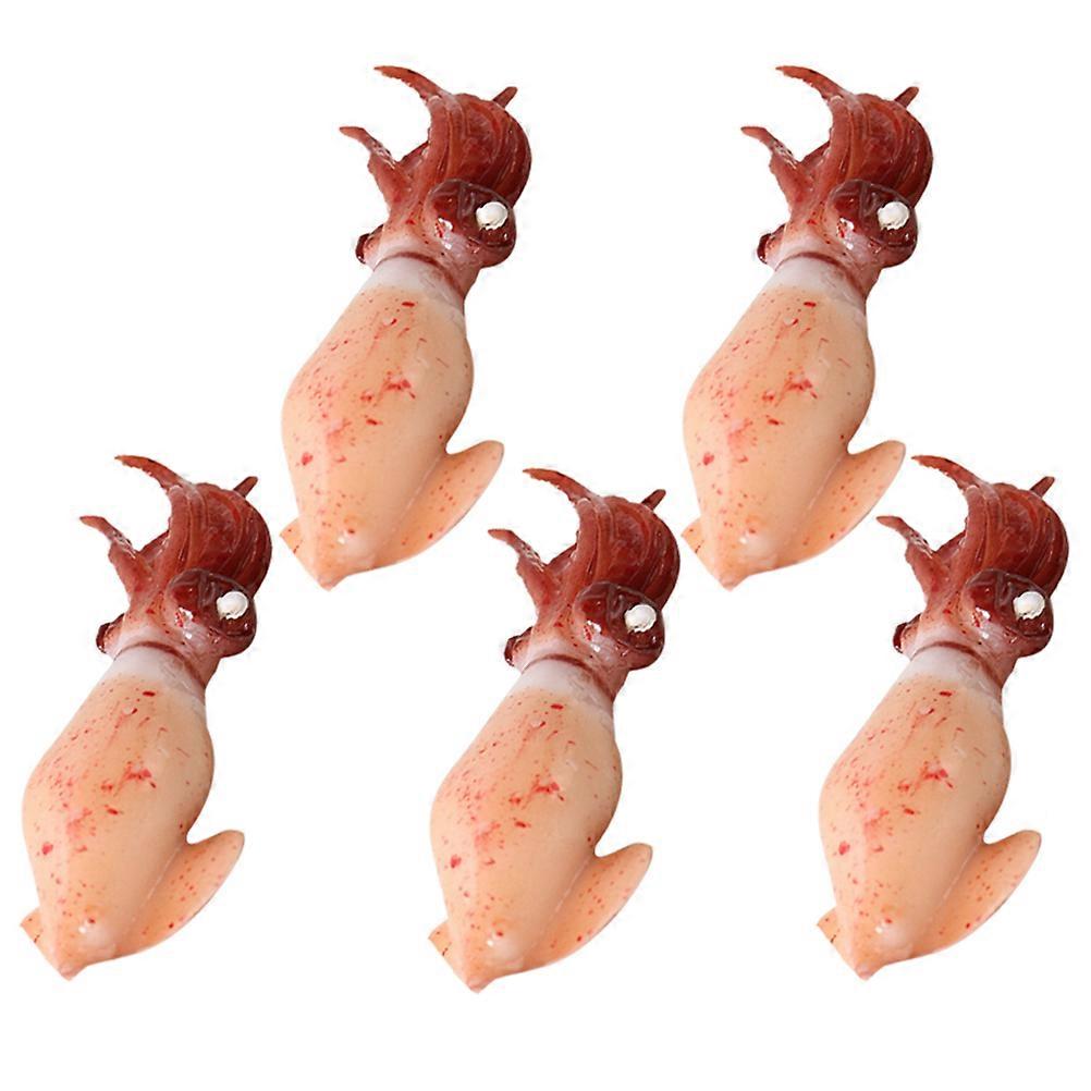Squid Food Model Artificial Squid Model for Decoration 5Pcs