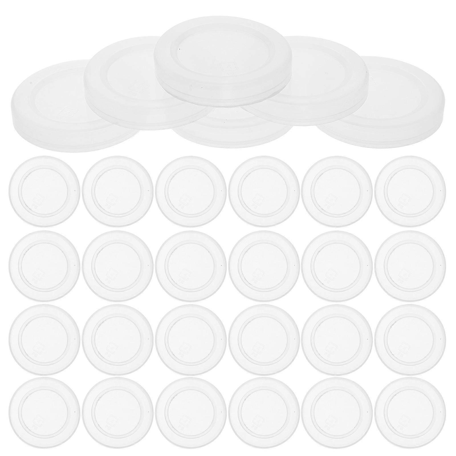 Pe Transparent Jar Lids for Sealing Pudding Bottle Caps 30Pcs