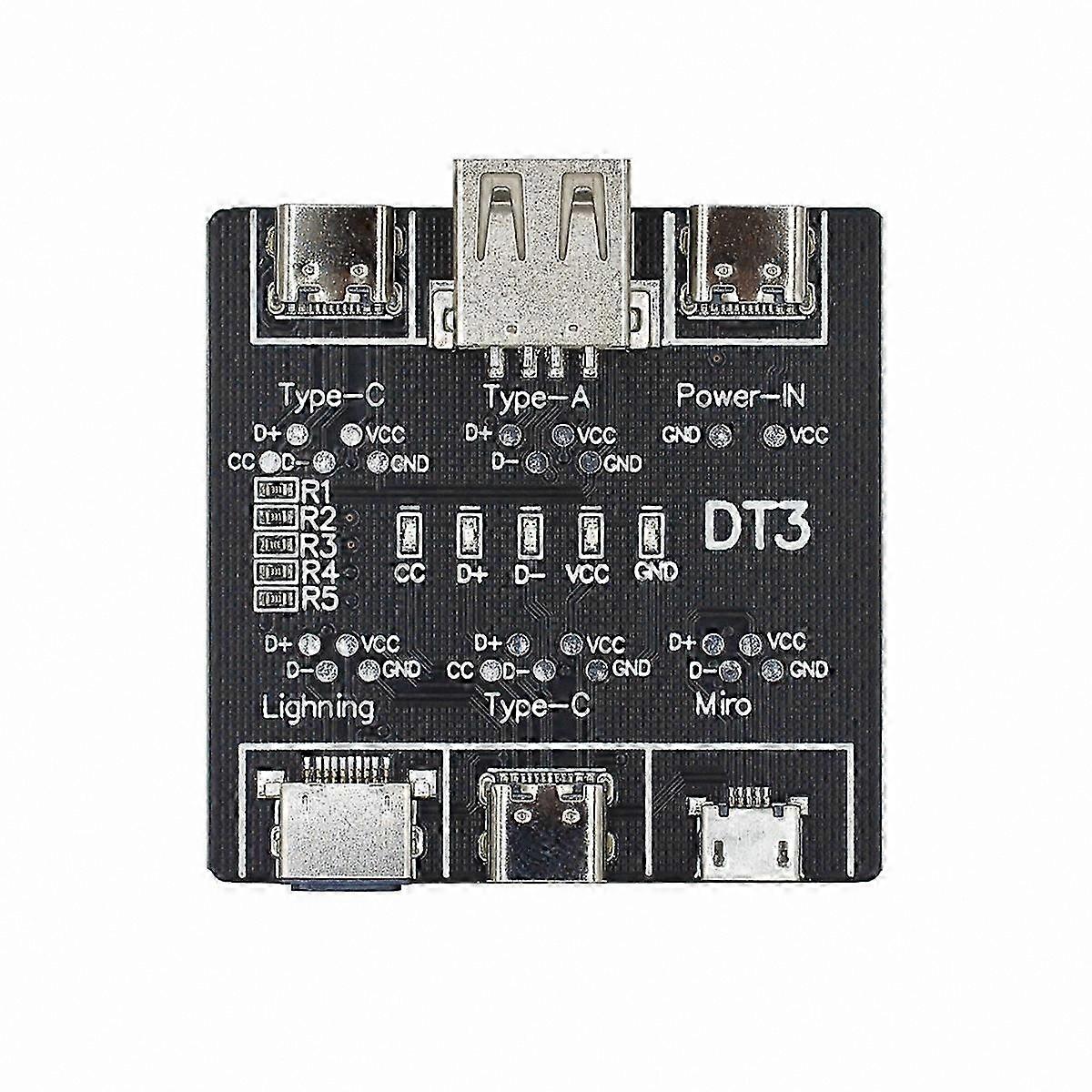 USB Cable Tester Board for Micro and Type-C Ports with Fast Detection Function
