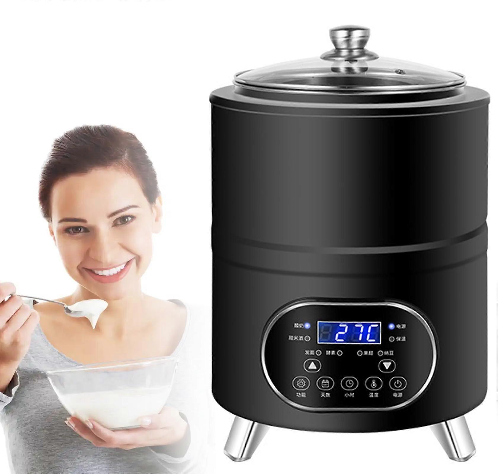 Electric Yogurt Maker with LCD Control, 8L Stainless Steel, Precise Temperature, Easy Clean Design