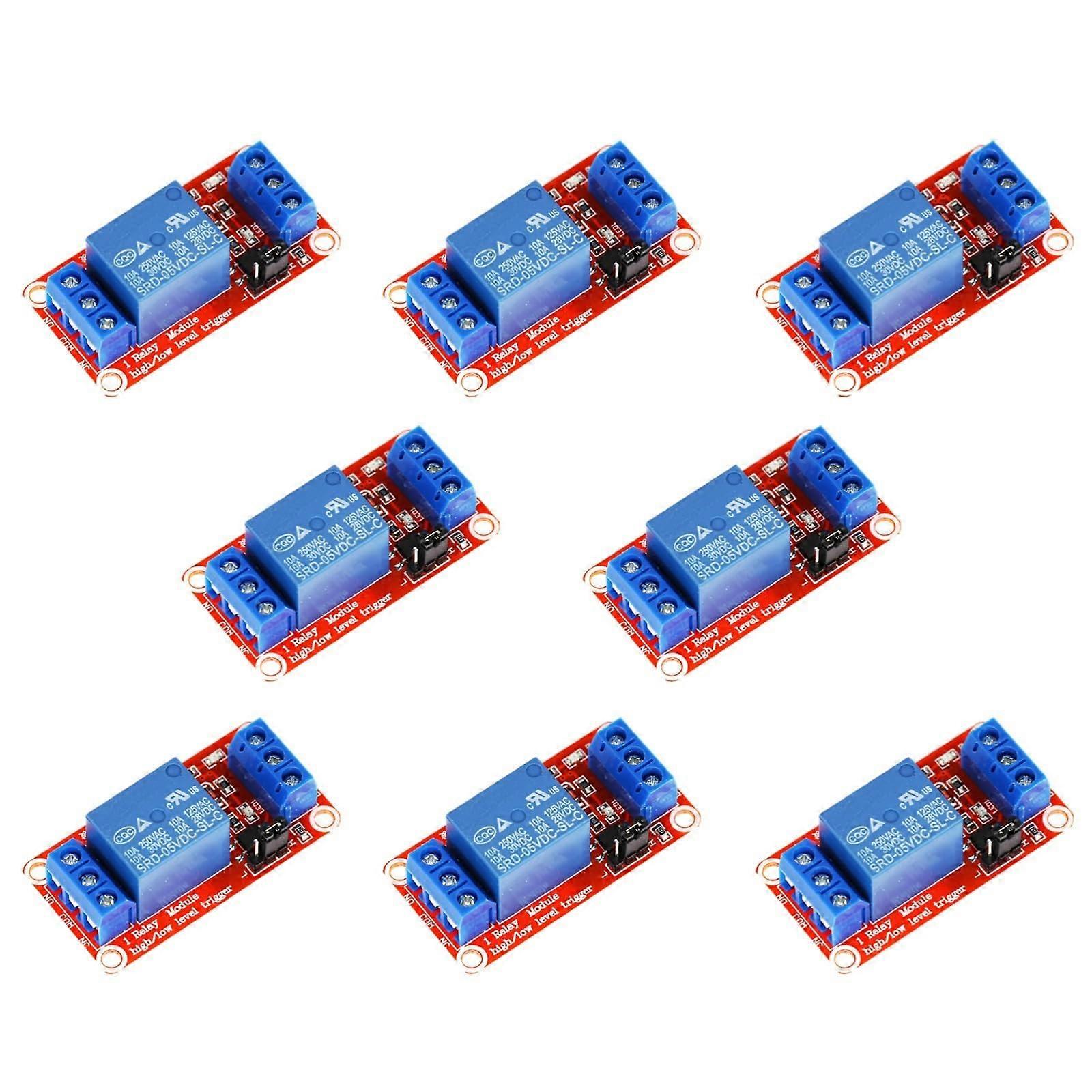 5V Relay Module with LED Indicator, LightCoupled Isolation, /Low Level Trigger, 8Channel Board for Arduino
