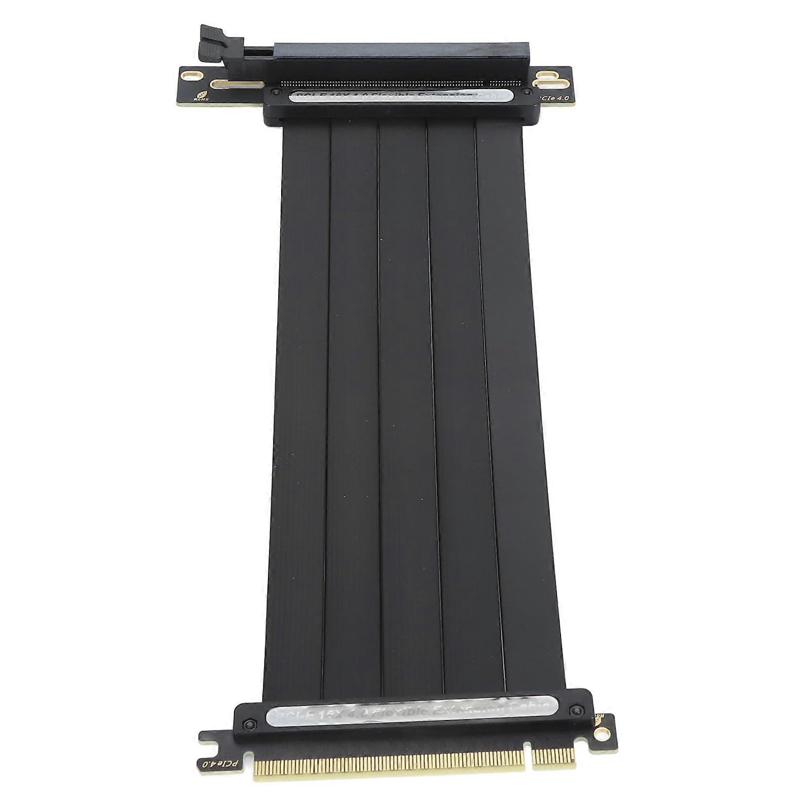 PCIe 4.0 GPU Riser Cable 250mm Flexible Graphics Card Extension for RTX 3090 with EMI Protection