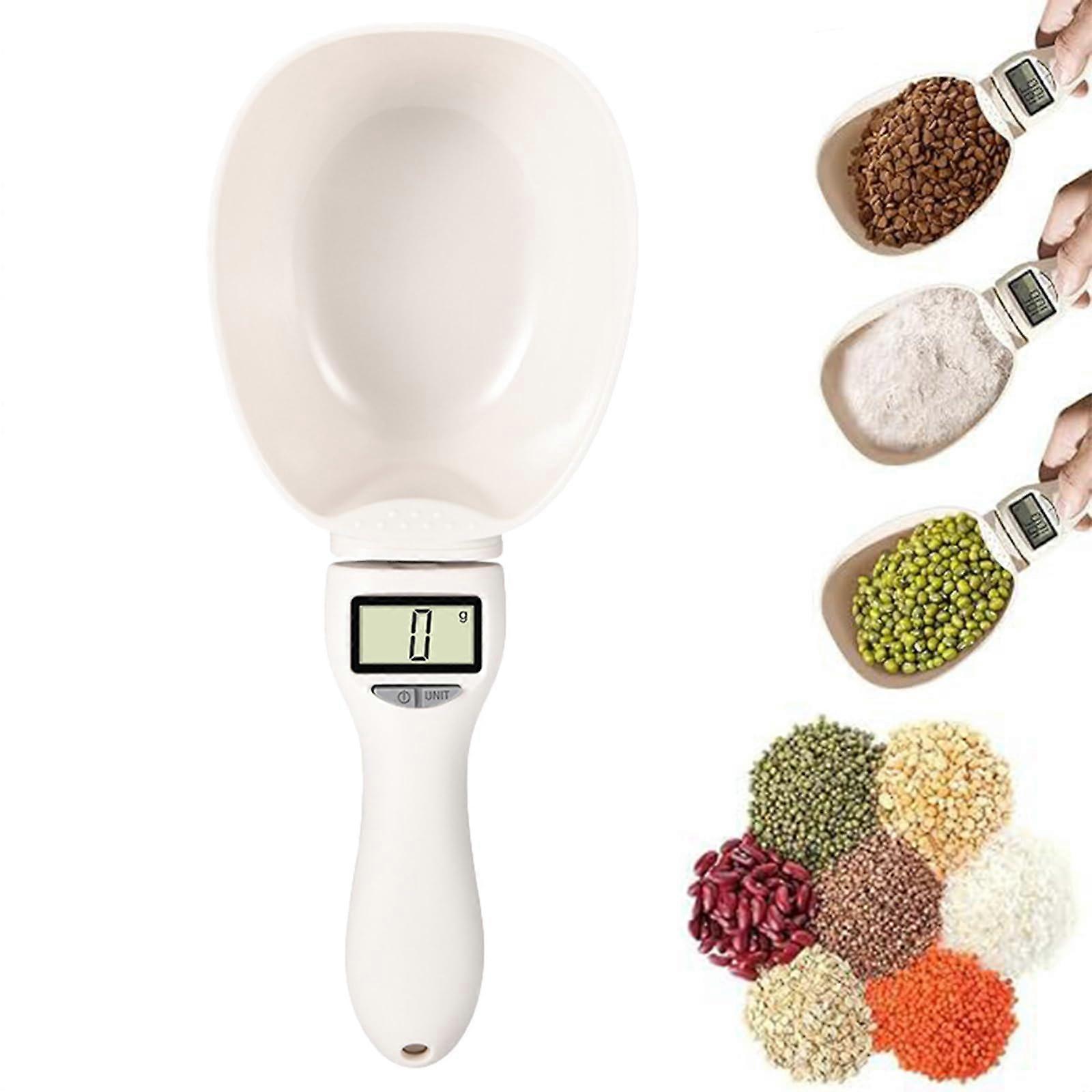Digital Measuring Spoon with LCD Display, Adjustable Electronic Spoon Scale for Cooking and Pet Food