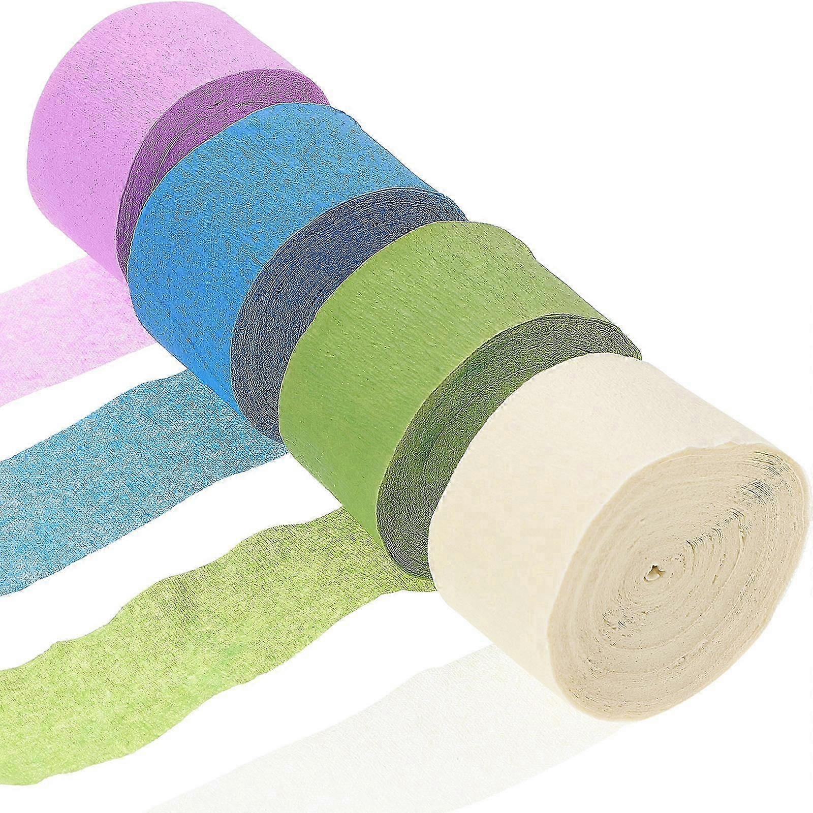 Colored Crepe Paper Streamer for Party Decorations 20 Rolls Set