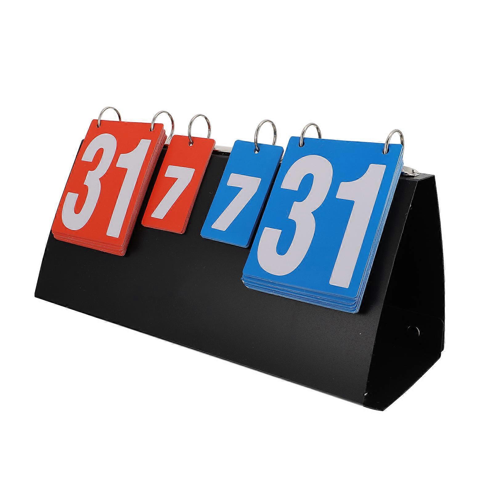 Desktop Scoreboard 4-Digit Practical Scoring Device for Easy Recording 1Pcs